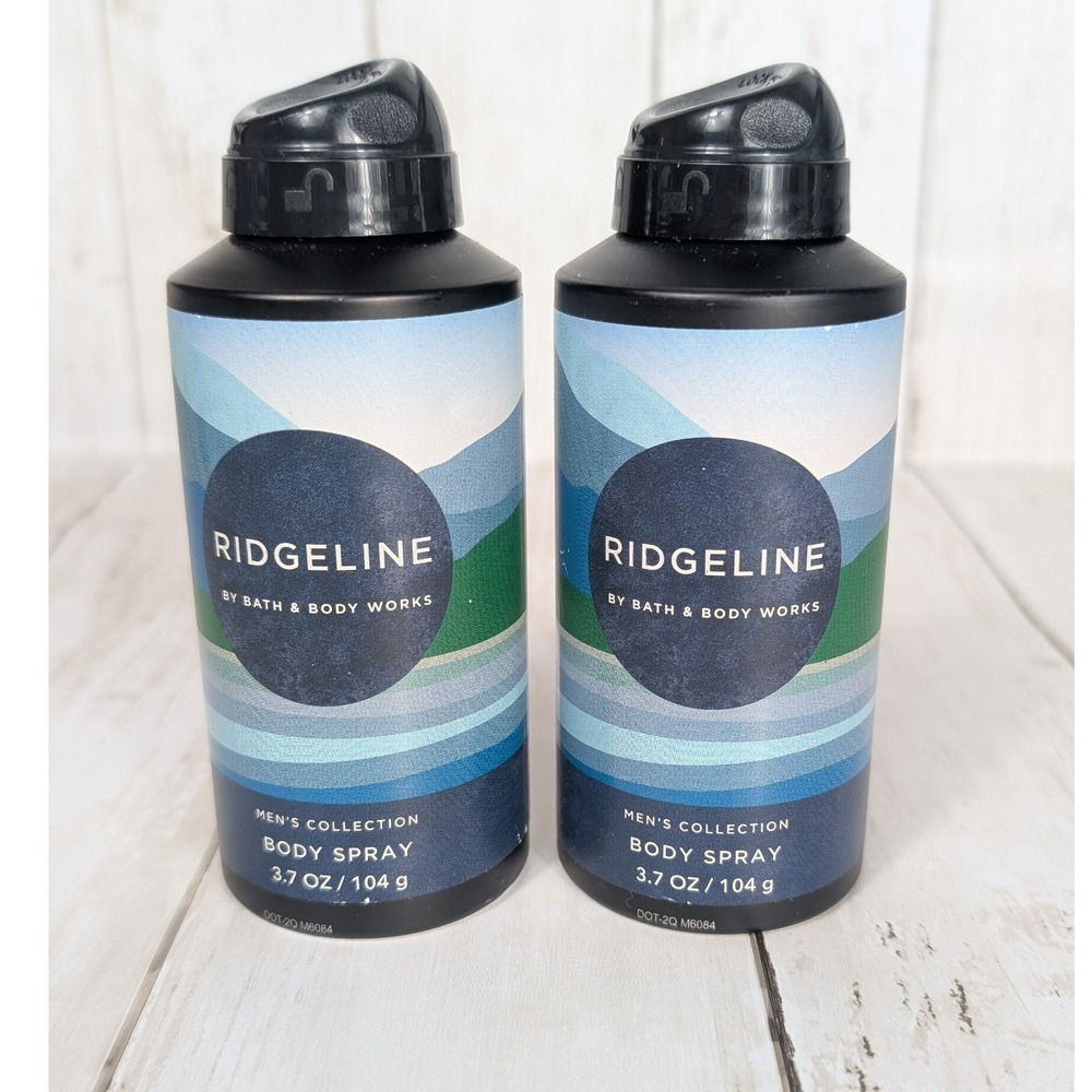 Bath & Body Works Body Spray Men Ridgeline Sandalwood Citrus 2 pack NEW Retired